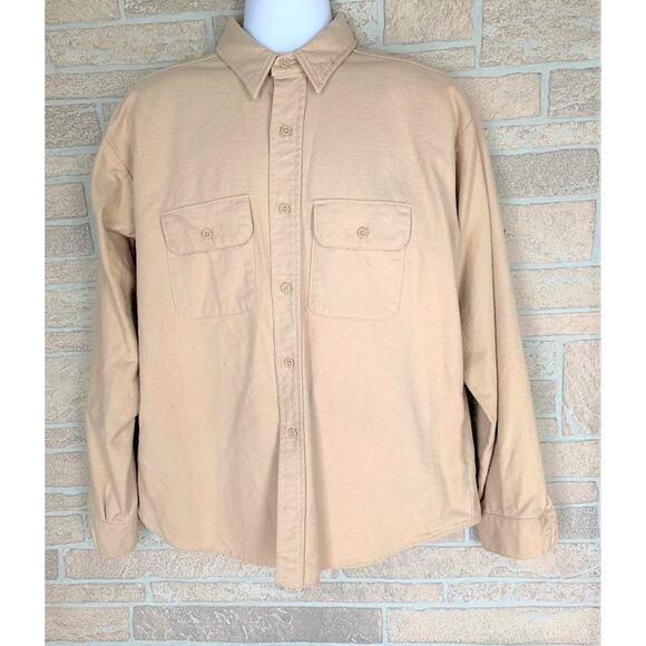 Five brother shirt, flannel vtg, 60s bird hunting, beige extra large long sleeve - Picture 1 of 8